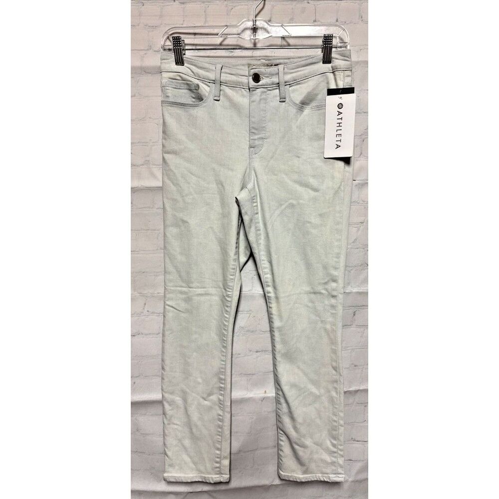 Athleta Sculptek Skinny Crop Jeans Size 6 Womens Glacier Blue Ankle 308713